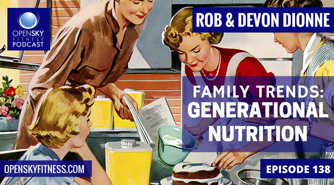 Open Sky Fitness Podcast Rob Dionne Devon Dionne Family Trends: Generational Nutrition - Ep 138